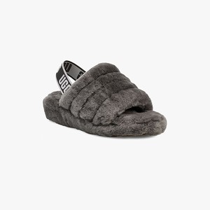 Ugg Fluff Yeah Women Slippers Grey (4619WSGQM)